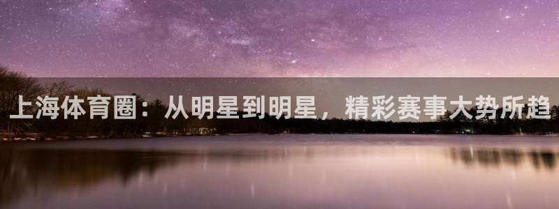 上海体育圈：从明星到明星，精彩赛事大势所趋